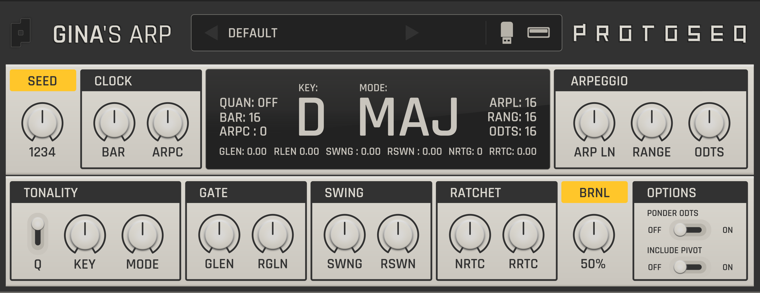 Gina's ARP CLAP/VST interface
